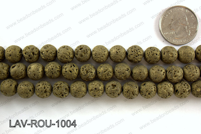 Metallic Coated Lava Round 10mm LAV-ROU-1004