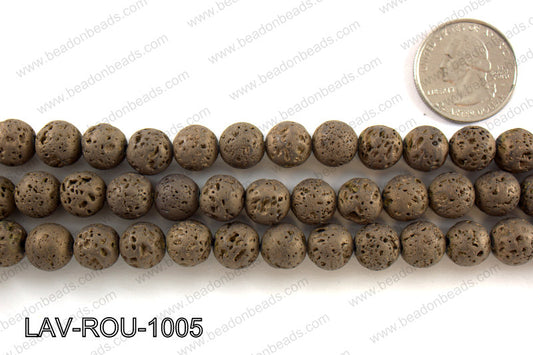 Metallic Coated Lava Round 10mm LAV-ROU-1005