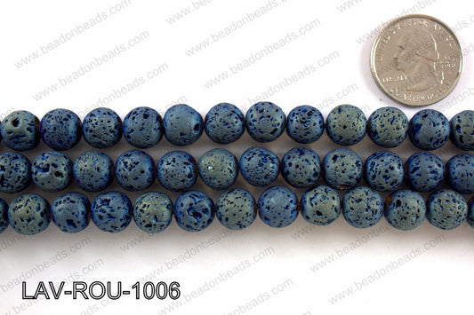 Metallic Coated Lava Round 10mm LAV-ROU-1006