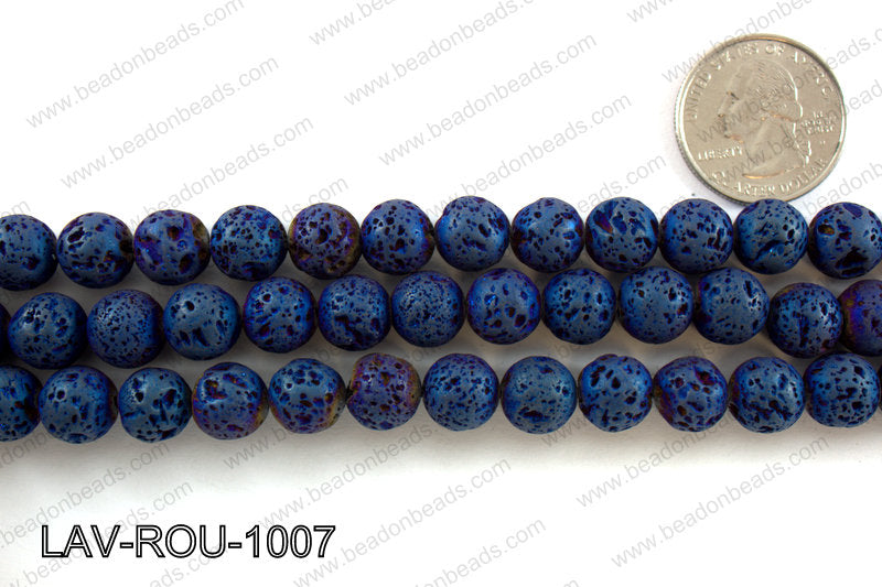 Metallic Coated Lava Round 10mm LAV-ROU-1007