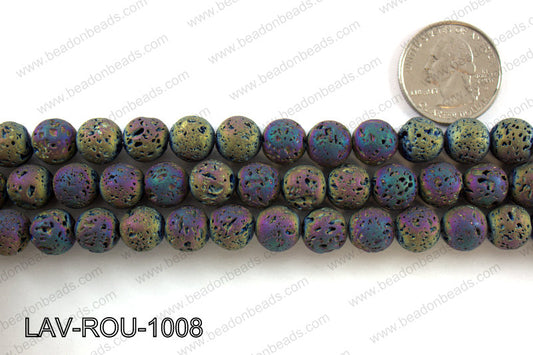 Metallic Coated Lava Round 10mm LAV-ROU-1008