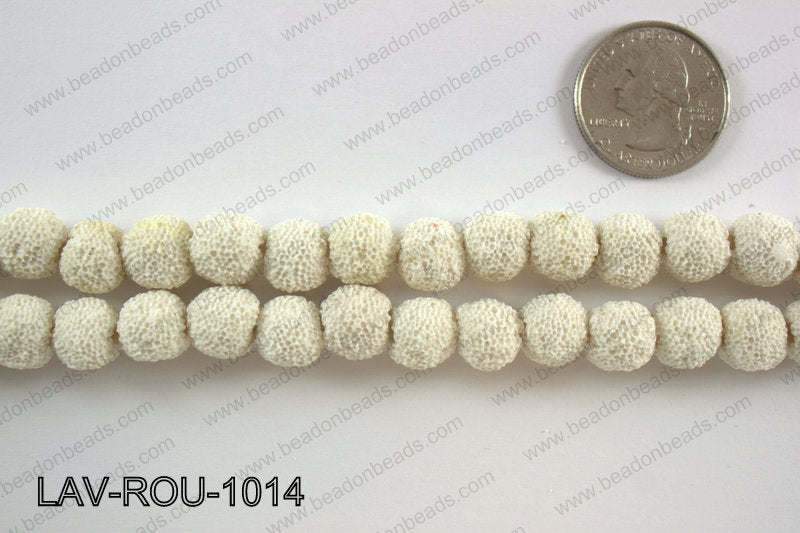 Lava Round, White 10mm LAV-ROU-1014