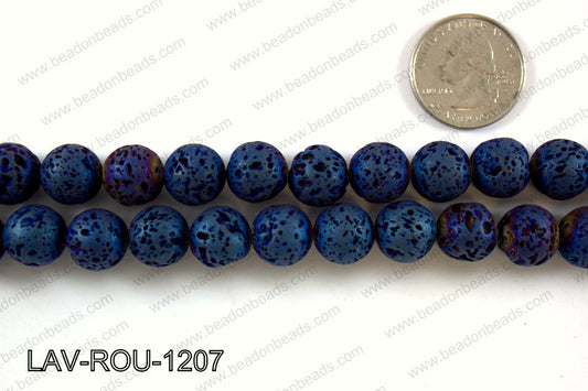 Metallic Coated Lava Round 12mm LAV-ROU-1207