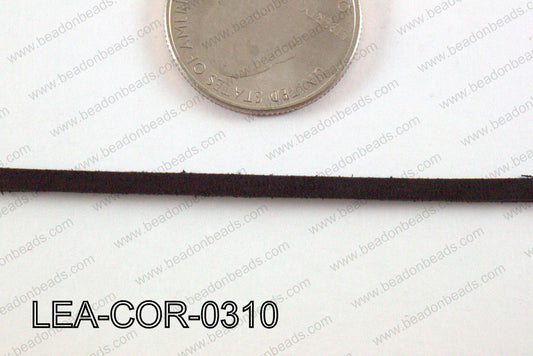 Leatherette Cord Black 3mm LEA-COR-0310