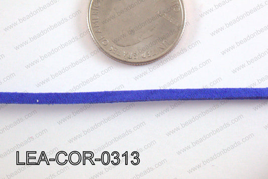 Leatherette Cord Dark Blue 3mm LEA-COR-0313