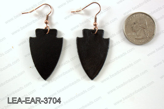 Leather arrow earrings 37x24mm LEA-EAR-3704