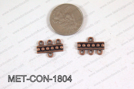 3 Hole Connector Copper 18x17mm MET-CON-1804