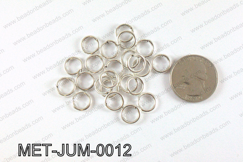 10MM Light Silver open Jump ring MET-JUM-0012