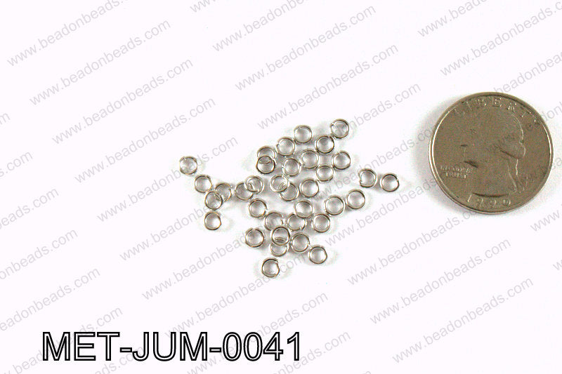 4MM Dark Silver open Jump ring MET-JUM-0041