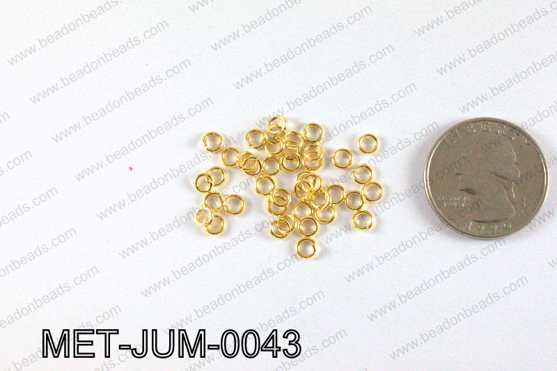 4MM Gold open Jump ring MET-JUM-0043
