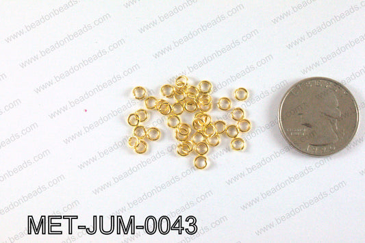 4MM Gold open Jump ring MET-JUM-0043