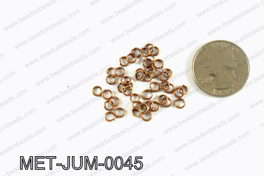 4MM Copper open Jump ring MET-JUM-0045
