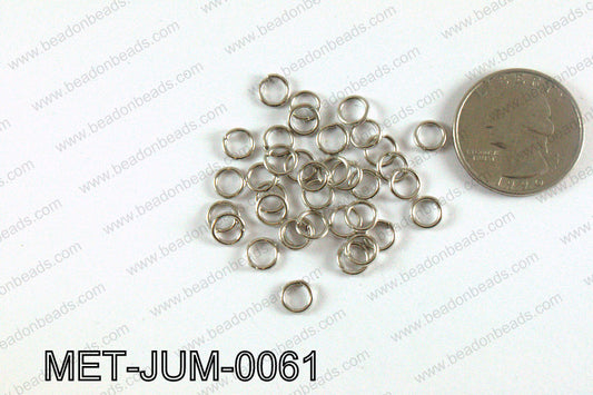 6MM Dark Silver open Jump ring MET-JUM-0061