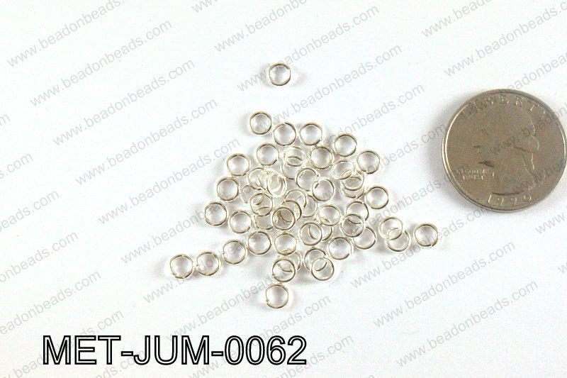 6MM Light Silver open Jump ring MET-JUM-0062