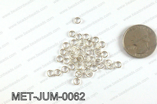 6MM Light Silver open Jump ring MET-JUM-0062