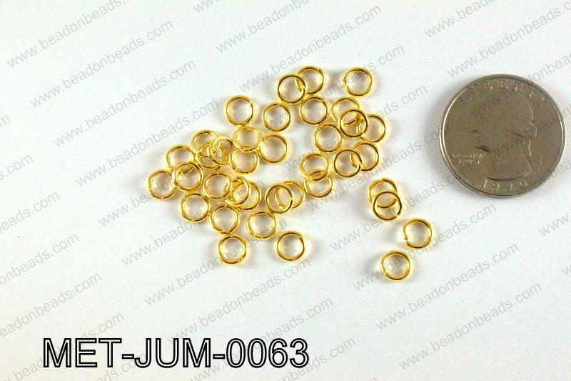 6MM Gold open Jump ring MET-JUM-0063