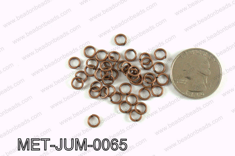6MM Copper open Jump ring MET-JUM-0065