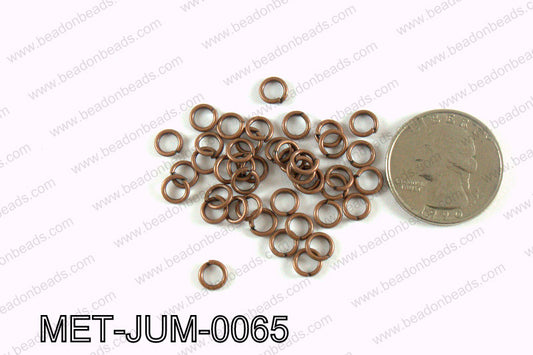 6MM Copper open Jump ring MET-JUM-0065