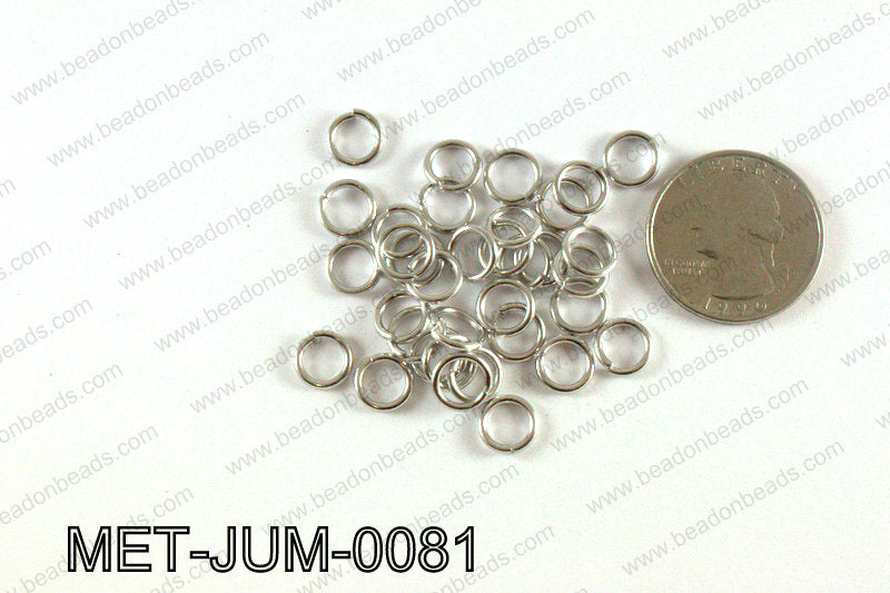 8MM Dark Silver open Jump ring MET-JUM-0081