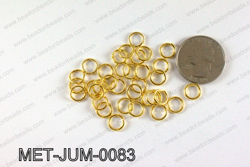 8MM Gold open Jump ring MET-JUM-0083