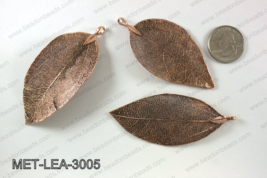 Electroplated copper leaf, 30x60mm MET-LEA-3005