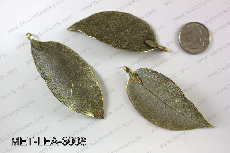 Electroplated copper leaf, 30x60mm MET-LEA-3008