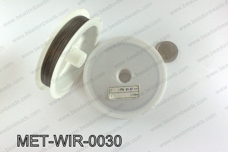 Gray Steel beading wire 0.30mm MET-WIR-0030