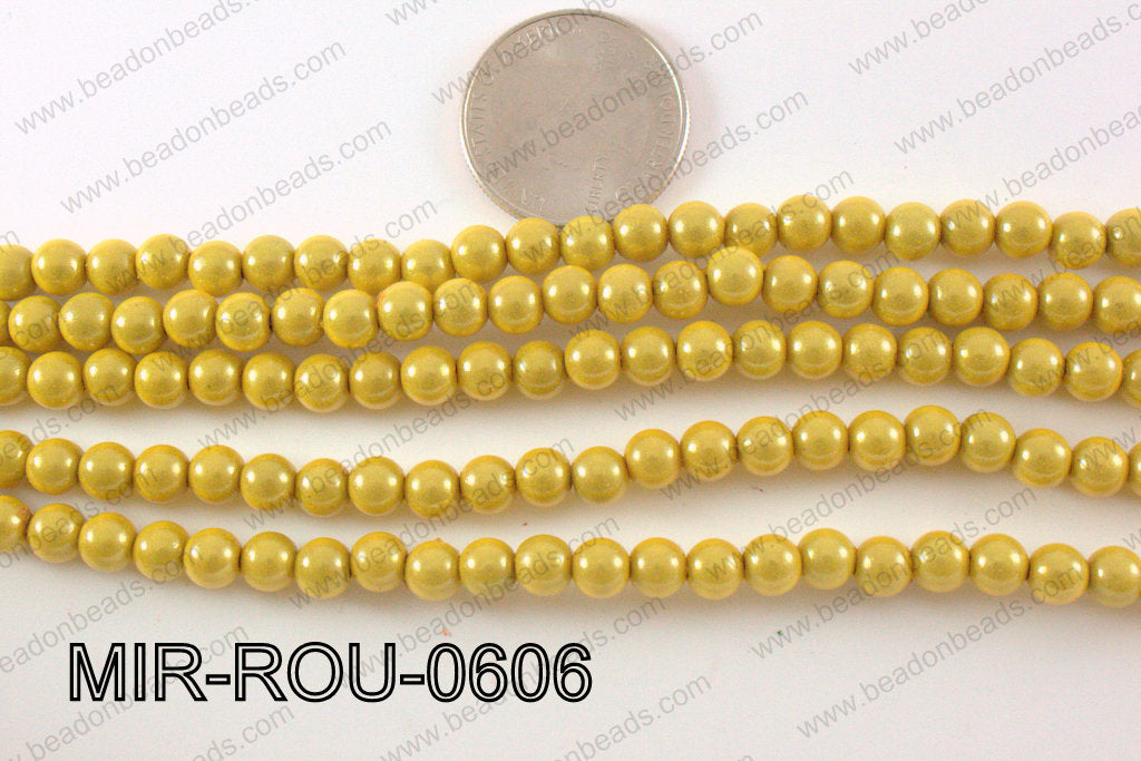 Miracle Bead Yellow 6mm MIR-ROU-0606