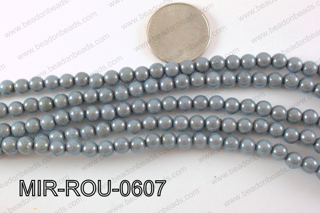 Miracle Bead Grey 6mm MIR-ROU-0607