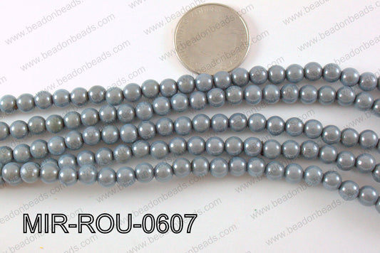 Miracle Bead Grey 6mm MIR-ROU-0607