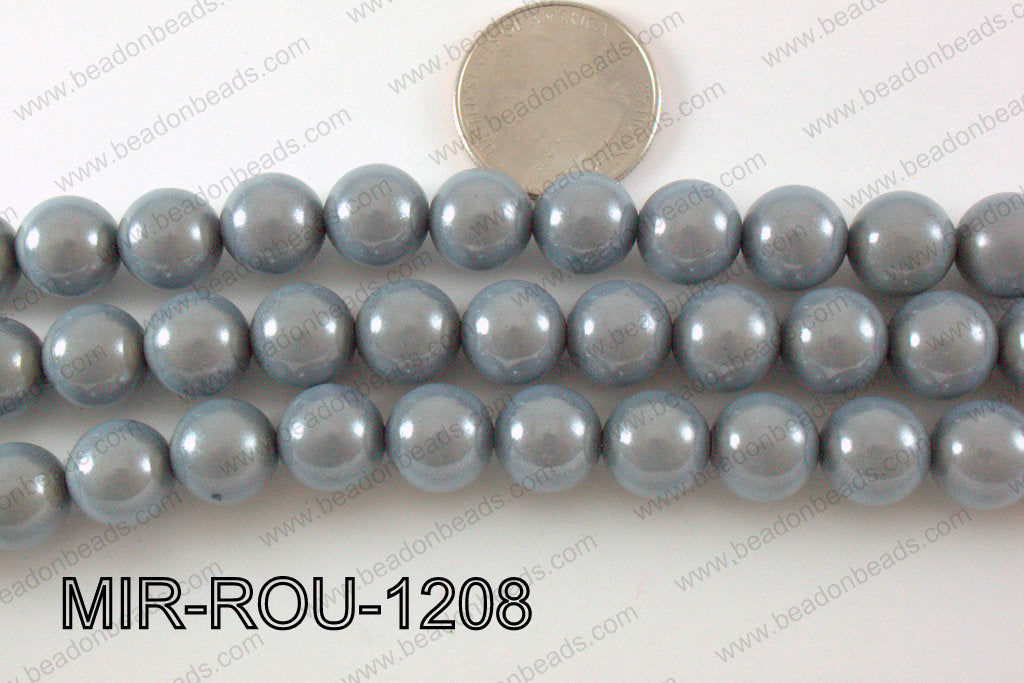 Miracle Bead Grey 12mm MIR-ROU-1208