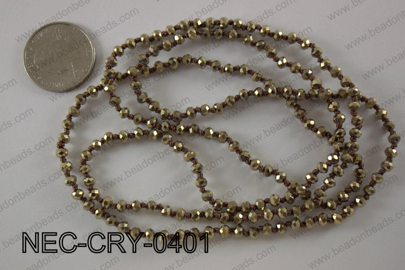 4mm crystal necklace NEC-CRY-0401