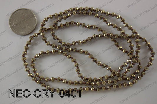 4mm crystal necklace NEC-CRY-0401