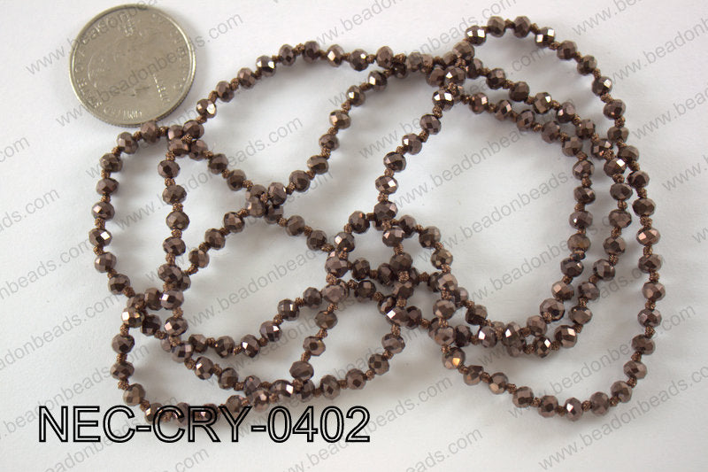 4mm crystal necklace NEC-CRY-0402