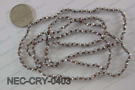 4mm crystal necklace NEC-CRY-0403