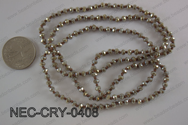 4mm crystal necklace NEC-CRY-0408