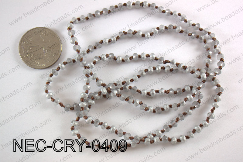 4mm crystal necklace NEC-CRY-0409