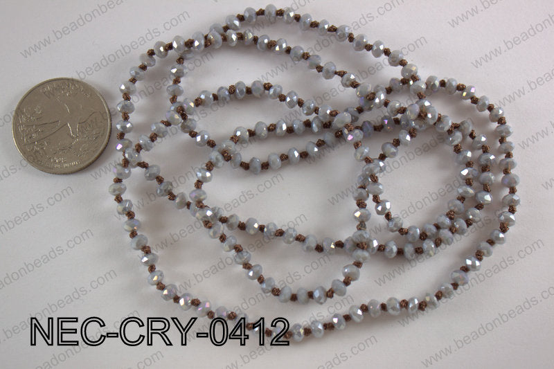 4mm crystal necklace NEC-CRY-0412