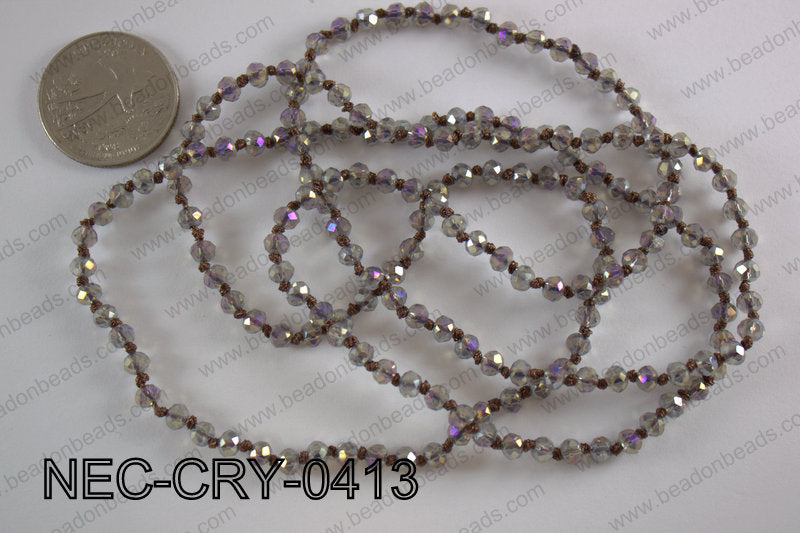 4mm crystal necklace NEC-CRY-0413