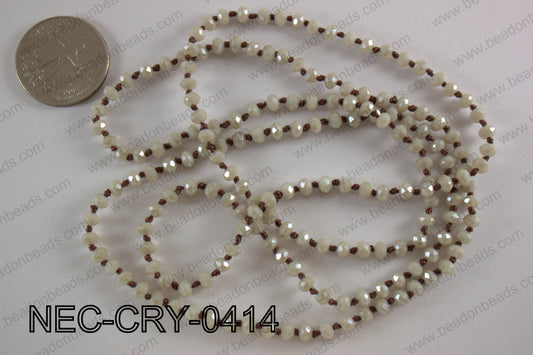 4mm crystal necklace NEC-CRY-0414
