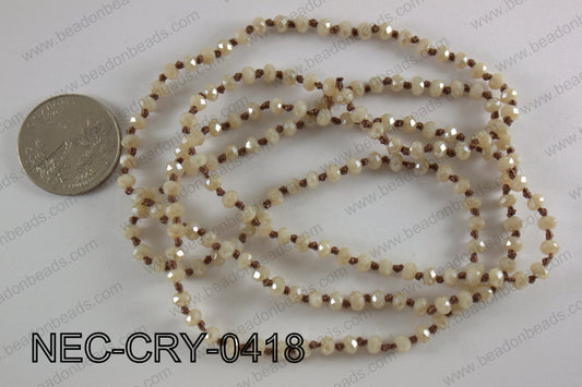 4mm crystal necklace NEC-CRY-0418