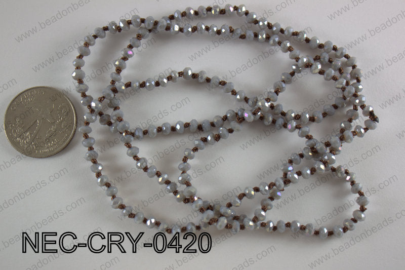 4mm crystal necklace NEC-CRY-0420