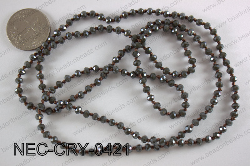 4mm crystal necklace NEC-CRY-0421