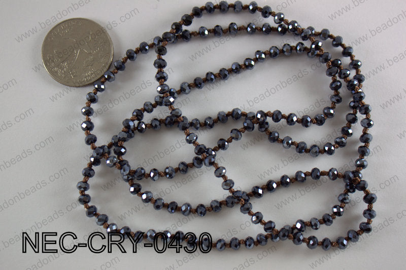 4mm crystal necklace NEC-CRY-0430