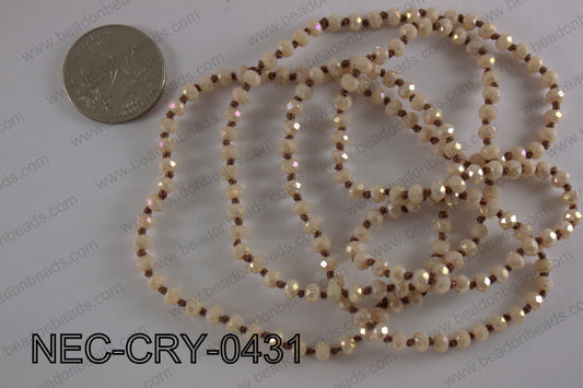 4mm crystal necklace NEC-CRY-0431