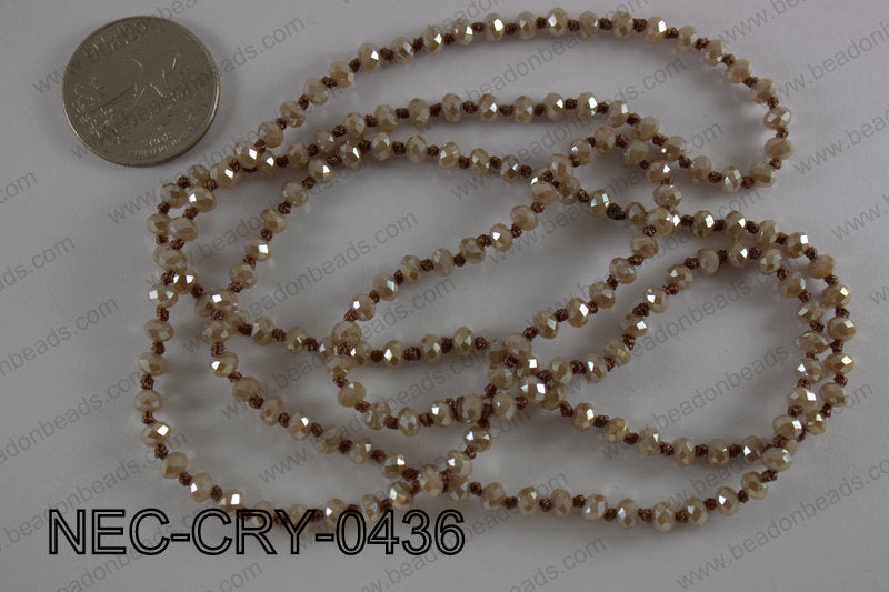 4mm crystal necklace NEC-CRY-0436