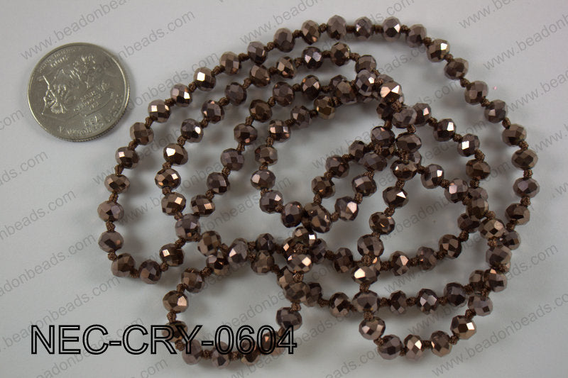 6mm crystal necklace NEC-CRY-0604