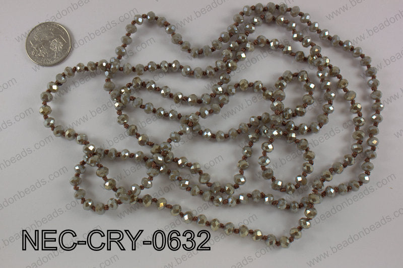 6mm crystal necklace NEC-CRY-0632