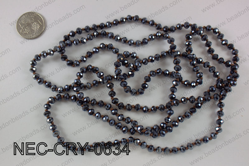6mm crystal necklace NEC-CRY-0634