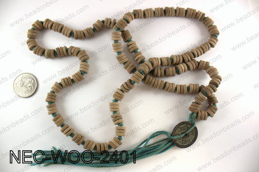Wood necklace NEC-WOO-2401